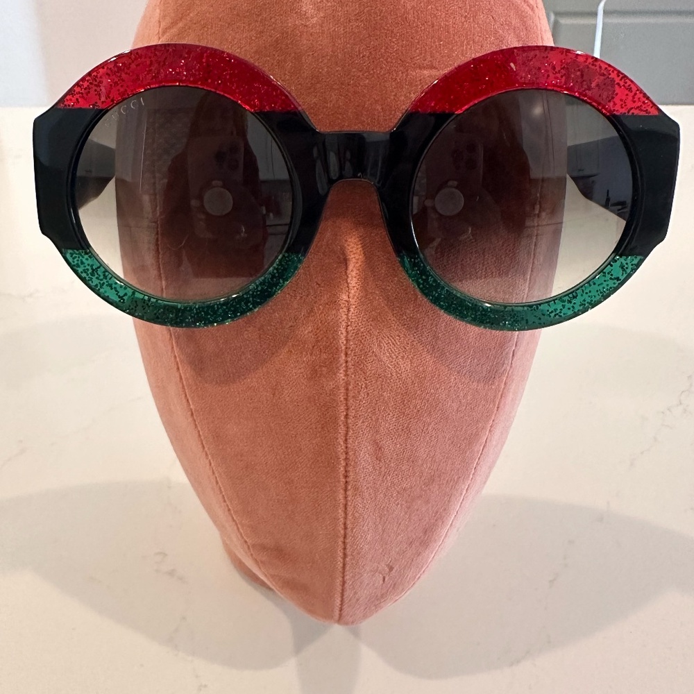 GUCCI WEB OVERSIZED SUNGLASSES